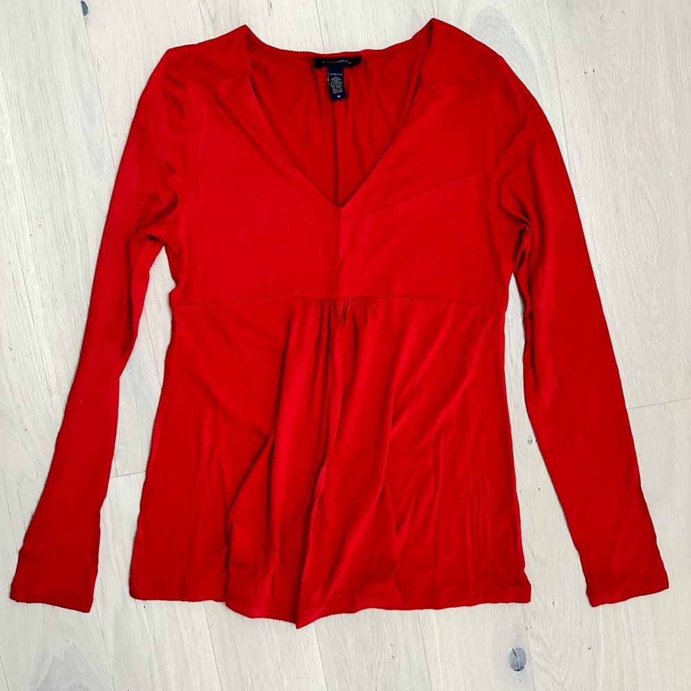 Banana Republic Red Long Sleeve Shirt - Picture 1 of 3
